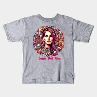 Lana Del Rey - Psychedelic Bubbles Kids T-Shirt